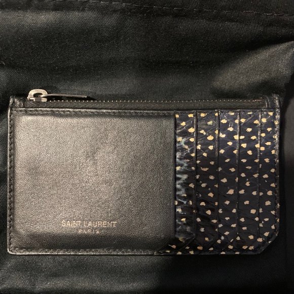 Saint Laurent YSL Limited Edition Ostrich Card Holder - Picture 3 of 4